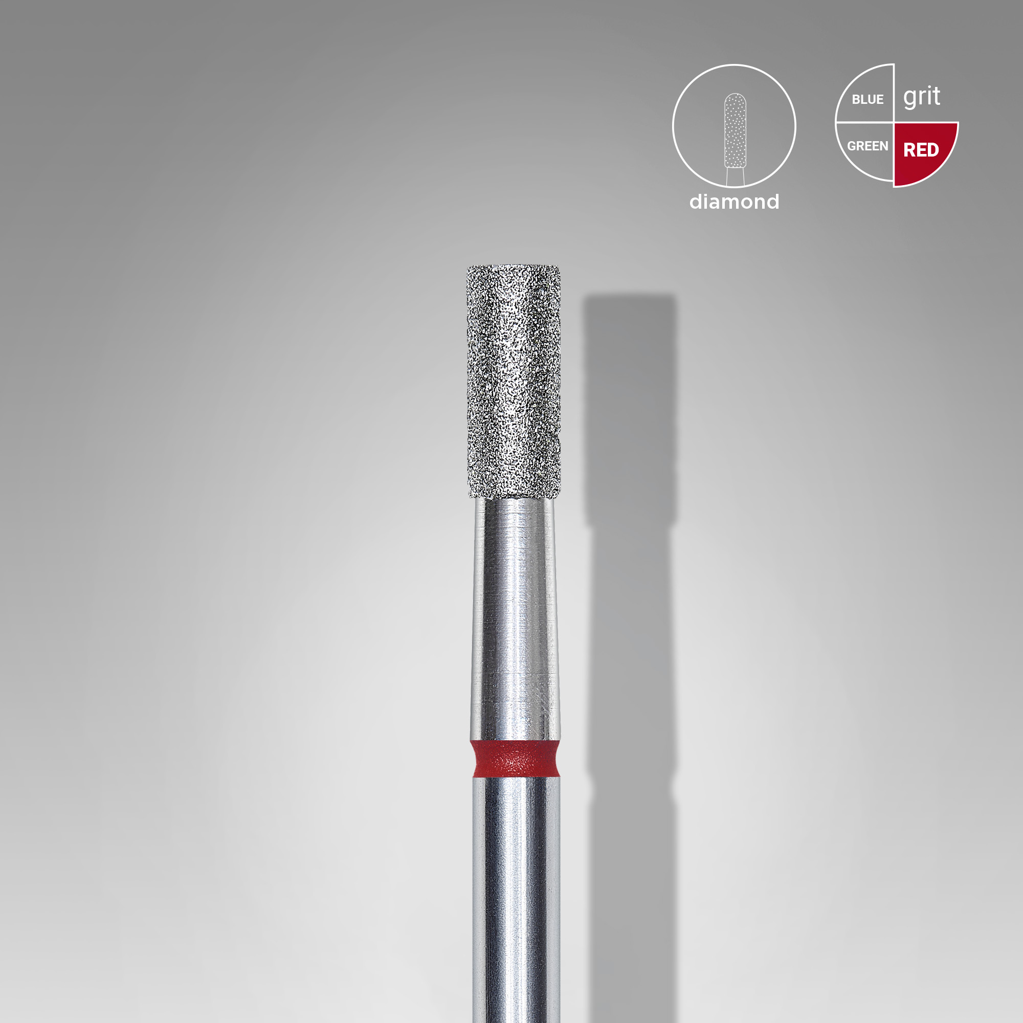 Broca de diamante cilíndrica roja EXPERT, diámetro de la cabeza 2,5 mm